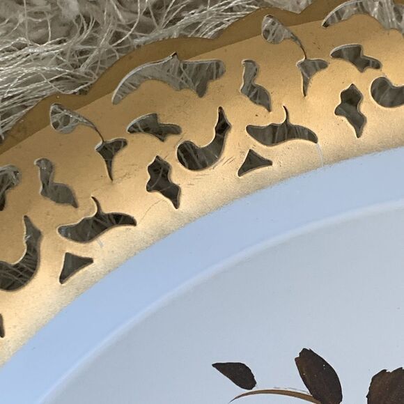 Vintage Nashco Mew York Round Hand-Painted Flower Metal Tray Pierced
Lace Edge - Picture 17 of 17